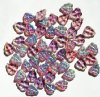 50 10x8mm Transparent Light Amethyst AB Leaf Beads